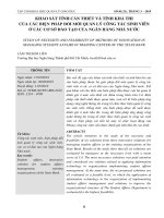 Khảo sát tính cần thiết và tính khả thi của các biện pháp đổi mới quản lý công tác sinh viên ở các cơ sở đào tạo của ngân hàng nhà nước