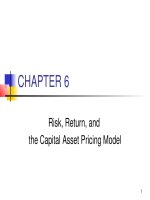 Lecture Managerial finance - Chapter 6: Risk, return, and the capital asset pricing model