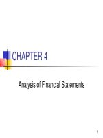 Lecture Managerial finance - Chapter 4: Analysis of financial statements