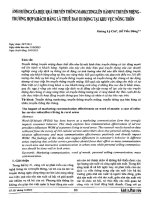 Ảnh hưởng của hiệu quả truyền thông marketing lên hành vi truyền miệng - trường hợp khách hàng là thuê bao di động tại khu vực nông thôn