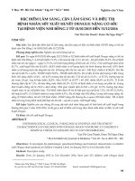 Đặc điểm lâm sàng, cận lâm sàng và điều trị bệnh nhân sốt xuất huyết Dengue nặng có sốc tại Bệnh viện Nhi Đồng 2 từ 01/01/2015 đến 31/12/2016