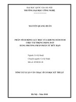 Tóm tắt Luận văn Thạc sĩ Cơ học kỹ thuật: Phân tích động lực học của khung dầm FGM chịu tải trọng động đất bằng phương pháp phần tử hữu hạn