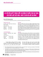 Cơ chế giải quyết tranh chấp lao động cá nhân theo quy định của pháp luật Việt Nam - nhìn từ góc độ luật so sánh