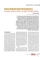 Sở hữu trí tuệ Việt Nam trong bối cảnh hội nhập quốc tế: Cơ hội, thách thức và một số kiến nghị