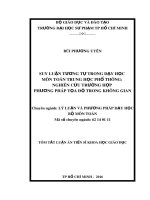 Tóm tắt Luận án Tiến sĩ Khoa học giáo dục: Suy luận tương tự trong dạy học môn Toán trung học phổ thông: Nghiên cứu trường hợp Phương pháp tọa độ trong không gian