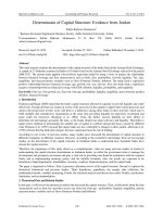 Determinants of capital structure: Evidence from Jordan