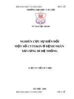 Luận án tiến sĩ Y học: Nghiên cứu sự biến đổi một số cytokin ở ở bệnh nhân xơ cứng bì hệ thống