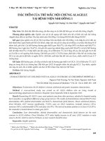 Đặc điểm của trẻ mắc hội chứng Alagille tại Bệnh viện Nhi Đồng 1