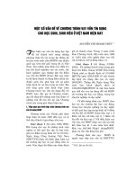 Một số vấn đề về Chương trình vay vốn tín dụng cho học sinh, sinh viên ở Việt Nam hiện nay