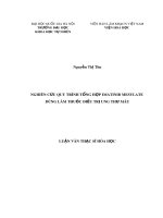Luận văn Thạc sĩ Khoa học: Nghiên cứu quy trình tổng hợp imatinib mesylate dùng làm thuốc điều trị ung thư máu