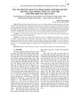 Yếu tố chuyển giao của hoạt động nhượng quyền thương mại trong lĩnh vực giải trí (trường hợp tại Việt Nam)