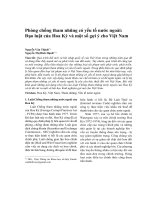 Phòng chống tham nhũng có yếu tố nước ngoài: Đạo luật của Hoa Kỳ và một số gợi ý cho Việt Nam