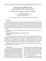 Tổng quan nghiên cứu về quản trị tri thức khách hàng