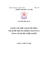 Luận án Tiến sĩ Y học: Nghiên cứu hiệu quả huyết động với sự hỗ trợ của phương pháp PICCO trong xử trí sốc nhiễm khuẩn