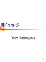 Lecture Managerial finance - Chapter 29: Pension plan management