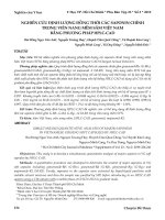 Nghiên cứu định lượng đồng thời các saponin chính trong viên nang mềm Sâm Việt Nam bằng phương pháp HPLC-CAD