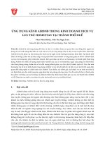 Ứng dụng kênh Airbnb trong kinh doanh dịch vụ lưu trú Homestay tại thành phố Huế