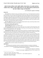 Mối tương đồng giữa biểu hiện lâm sàng của hội chứng thiếu máu theo y học hiện đại và các hội chứng khí huyết hư suy theo y học cổ truyền