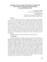 The impacts of public investment and private investment on socio-economic issues in Nam Dinh province