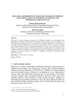 Malaysia experience in strategy for development and application of internet of things and proposals for Vietnam