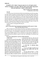 Nghiên cứu thực trạng quản lý, sử dụng đất nông nghiệp vào mục đích công ích trên địa bàn thành phố Quy Nhơn, Bình Định