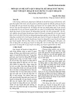 Mối quan hệ giữa quy hoạch, kế hoạch sử dụng đất với quy hoạch xây dựng và quy hoạch ngành, lĩnh vực