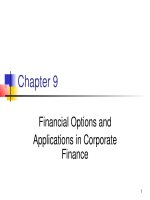 Lecture Managerial finance - Chapter 9: Financial options and applications in corporate finance