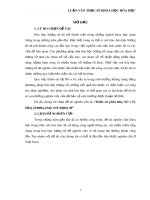 Luận văn Thạc sĩ Khoa học: Khảo sát phản ứng NO + H2 bằng phương pháp tính lượng tử