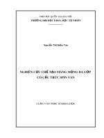 Luận văn Thạc sĩ Khoa học: Nghiên cứu chế tạo màng mỏng đa lớp có cấu trúc spin van