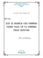 Luận văn Thạc sĩ: Xấp xỉ nghiệm của phương trình toán tử và phương pháp Newton