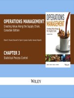 Lecture Operations management: Creating value along the supply chain (Canadian edition) - Chapter 3