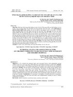 Tình trạng dinh dưỡng và một số yếu tố liên quan của trẻ dưới 5 tuổi tại Bệnh viện Sản Nhi Bắc Ninh