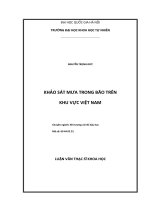 Luận văn Thạc sĩ Khoa học: Khảo sát mưa trong bão trên khu vực Việt Nam