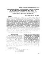 Changing self-care knowledge of the outpatients with Type 2 diabetes having treatment at Yenbai provincal hospital of endocrinology in 2018 after health intervention