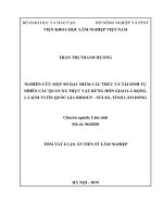 Tóm tắt Luận án tiến sĩ Lâm nghiệp: Nghiên cứu một số đặc điểm cấu trúc và tái sinh tự nhiên các quần xã thực vật rừng hỗn giao lá rộng, lá kim vườn quốc gia Bidoup - Núi Bà, tỉnh Lâm Đồng