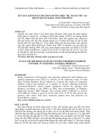 Kết quả kiểm soát đái tháo đường điều trị ngoại trú tại Bệnh viện Đa khoa tỉnh Vĩnh Phúc