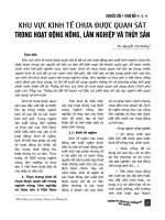 Khu vực kinh tế chưa được quan sát trong hoạt động nông, lâm nghiệp và thủy sản