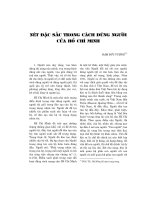 Nét đặc sắc trong cách dùng người của Hồ Chí Minh