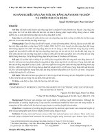 So sánh chiều dài làm việc đo bằng máy định vị chóp và chiều dài của răng