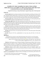 Nghiên cứu thực nghiệm tác dụng tăng cường miễn dịch của cao chiết và viên nang Đảng sâm Việt Nam (Codonopsis javanica (Blume) Hook. f.)