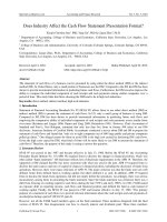 Does industry affect the cash flow statement presentation format