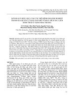 Đánh giá hiệu quả tại các mô hình doanh nghiệp tham gia quản lý rạn san hô vì mục đích du lịch sinh thái ở vịnh Nha Trang