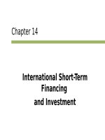 Lecture International finance: An analytical approach (3/e): Chapter 14 - Imad A. Moosa