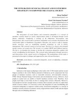 The integration of social finance and ecotourism minapolity to empower the coastal society