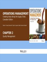 Lecture Operations management: Creating value along the supply chain (Canadian edition) - Chapter 2