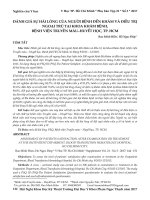 Đánh giá sự hài lòng của người bệnh đến khám và điều trị ngoại trú tại khoa khám bệnh, Bệnh viện Truyền máu – Huyết học, tp. HCM