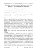 Examining the decision to Opt In versus Opt Out of section 107 of the JOBS Act of 2012: Determinants and consequences