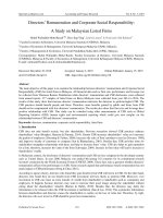 Directors’ remuneration and corporate social responsibility: A study on Malaysian listed firms