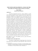 New towns development: A wave of the future planning practices in Nepal