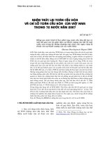 Nhận thức lại toàn cầu hoá và chỉ số toàn cầu hoá của Việt Nam trong 72 nước năm 2007